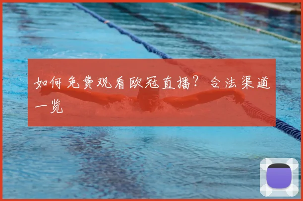 如何免费观看欧冠直播？合法渠道一览